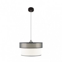 Distribuidor - Lâmpadas Diversas | Colgantes Moderno | COLGANTE FELIX NEGRO/BLANCO 1XE27 REGX40X40 CM Ref: 172994001